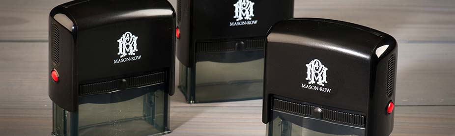 Ractangular Stamp Mason Row Custom Stamps & Embossers - Rectangular Address Stamps