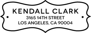 Kendall Rectangular Address Stamp