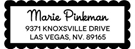 Marie Rectangular Address Stamp