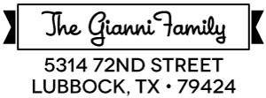 Gianni Rectangular Address Stamp