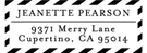 Picture of Jeanette Rectangular Address Stamp