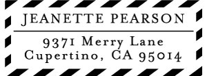 Jeanette Rectangular Address Stamp