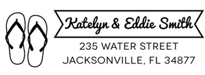 Eddie Rectangular Address Stamp