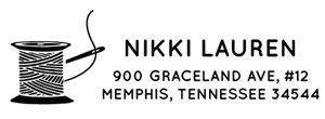 Nikki Rectangular Address Stamp