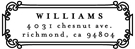 Williams Rectangular Address Stamp