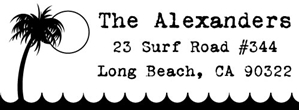 Surf Rectangular Address Stamp