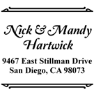 Picture of Hartwick Wood Mounted Address Stamp