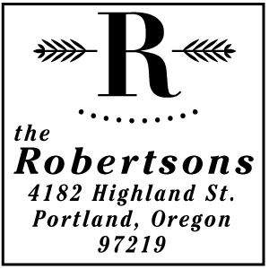 Robertson Wood Mounted Address Stamp