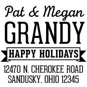 Grandy Wood Mounted Holiday Stamp