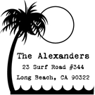 Picture of Surf Wood Mounted Address Stamp