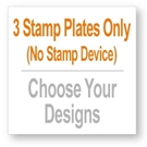 Picture of 3 Stamp Plates - Choose from dozens of designs!