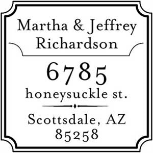 Richardson Wood Mounted Address Stamp