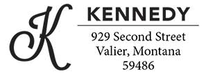 Kennedy Rectangular Address Stamp