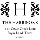 Picture of Harrison Wood Mounted Address Stamp