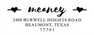 Meaney Rectangular Address Stamp