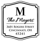 Meyers Wood Mounted Address Stamp