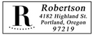 Robertson Rectangular Address Stamp 