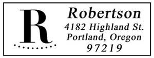 Robertson Rectangular Address Stamp 