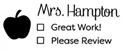 Hampton Rectangular Teacher Stamp