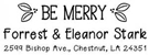 Picture of Eleanor Rectangular Holiday Stamp