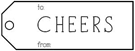 Cheers Rectangular Holiday Stamp