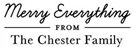 Chester Rectangular Holiday Stamp
