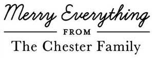 Chester Rectangular Holiday Stamp