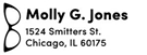 Molly Rectangular Address Stamp