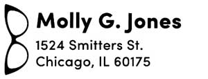 Molly Rectangular Address Stamp