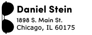 Daniel Rectangular Address Stamp