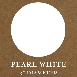 2" Round Pearl White Embossing Seals