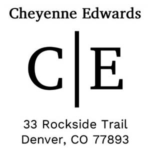 Cheyenne Wood Mounted Address Stamp
