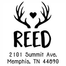 Reed Wood Mounted Address Stamp