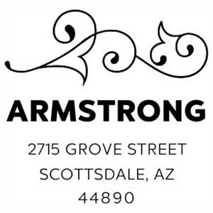 Armstrong Wood Mounted Address Stamp