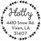 Picture of Holly Wood Mounted Holiday Stamp