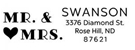Swanson Rectangular Wedding Stamp