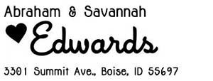 Savannah Rectangular Address Stamp