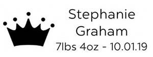 Stephanie Rectangular Birth Announcement Stamp