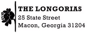 Longoria Rectangular Address Stamp