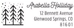 Arabella Rectangular Holiday Stamp