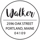 Walker Wood Mounted Address Stamp