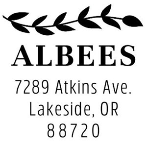 Albee Address Stamp