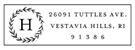 Harding Rectangular Address Stamp