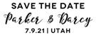 Darcy Rectangular Wedding Stamp