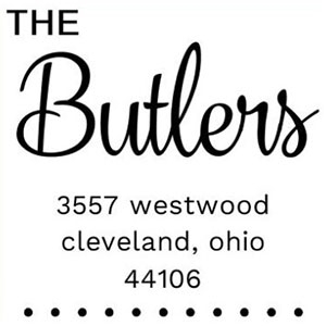 Butler Address Stamp