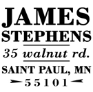 Picture of Redemption Stamp Plate - Stephens Address Stamp