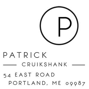 Patrick Square Address Stamp