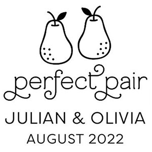 Pear Wedding Stamp