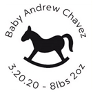 Picture of Redemption Stamp Plate - Andrew Birth Announcement Stamp