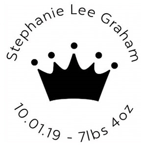 Stephanie Birth Announcement Stamp